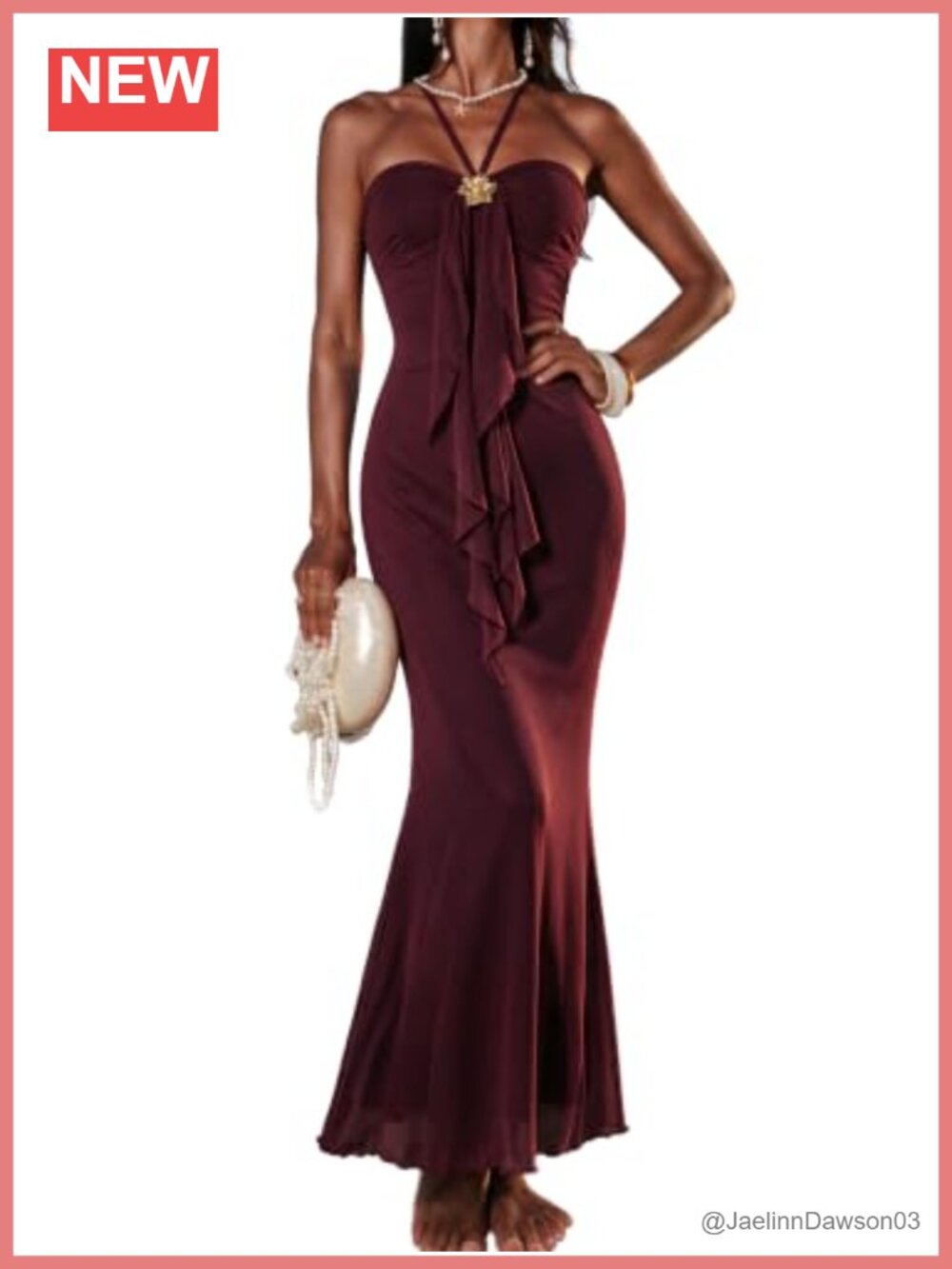 Women Summer Halter Maxi Dress Mesh Mermaid Beach Party